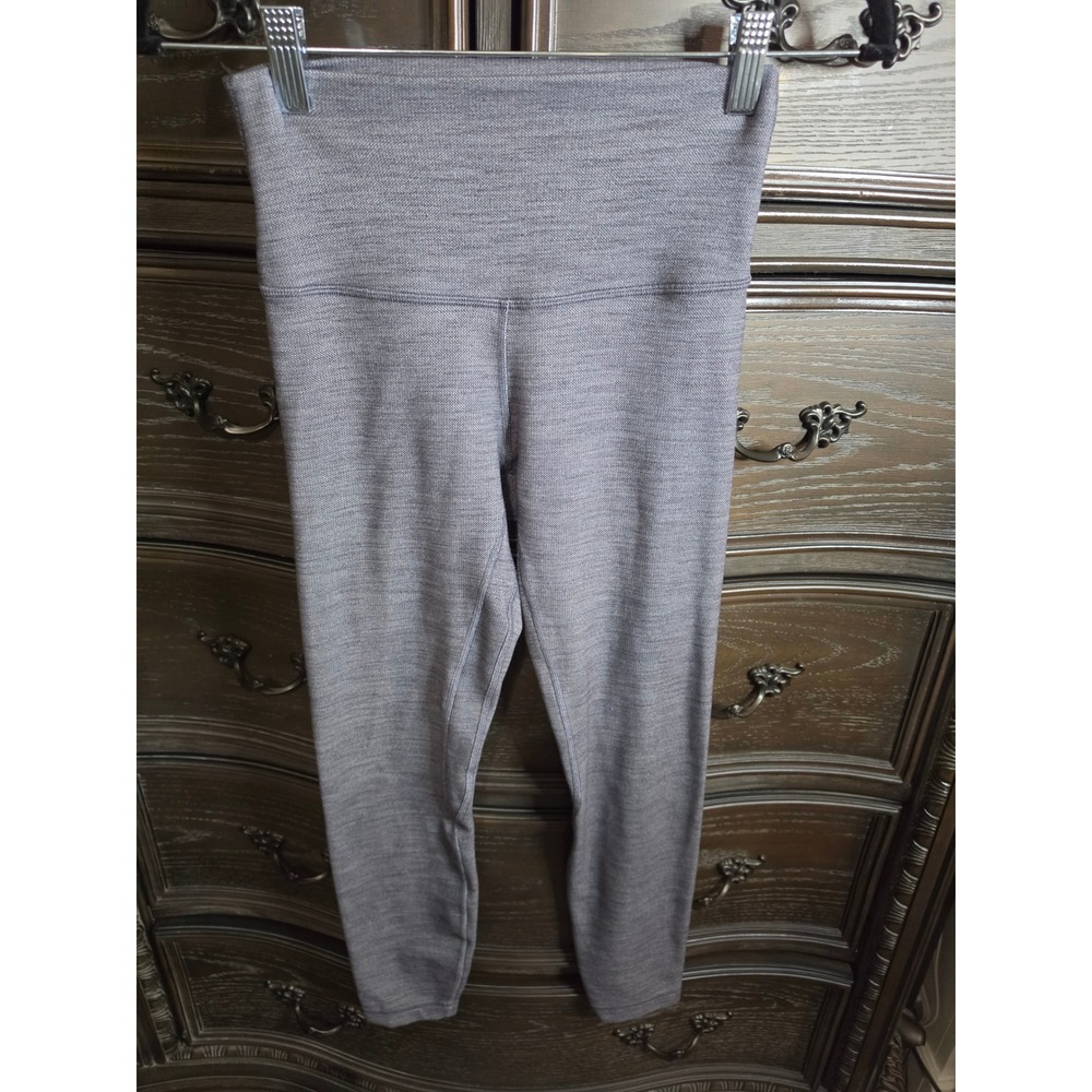 Lululemon Wunder Under High-Rise Tights Gray Space Dye Leggings Size 4 25 Inseam